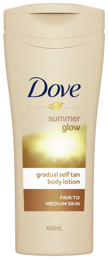 Dove Summer Glow Gradual Tan Body Lotion Fair To Medium 400ml