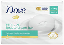 Dove Beauty Cream Bar for soft, smooth, healthy-looking skin Sensitive with 1/4 moisturising cream