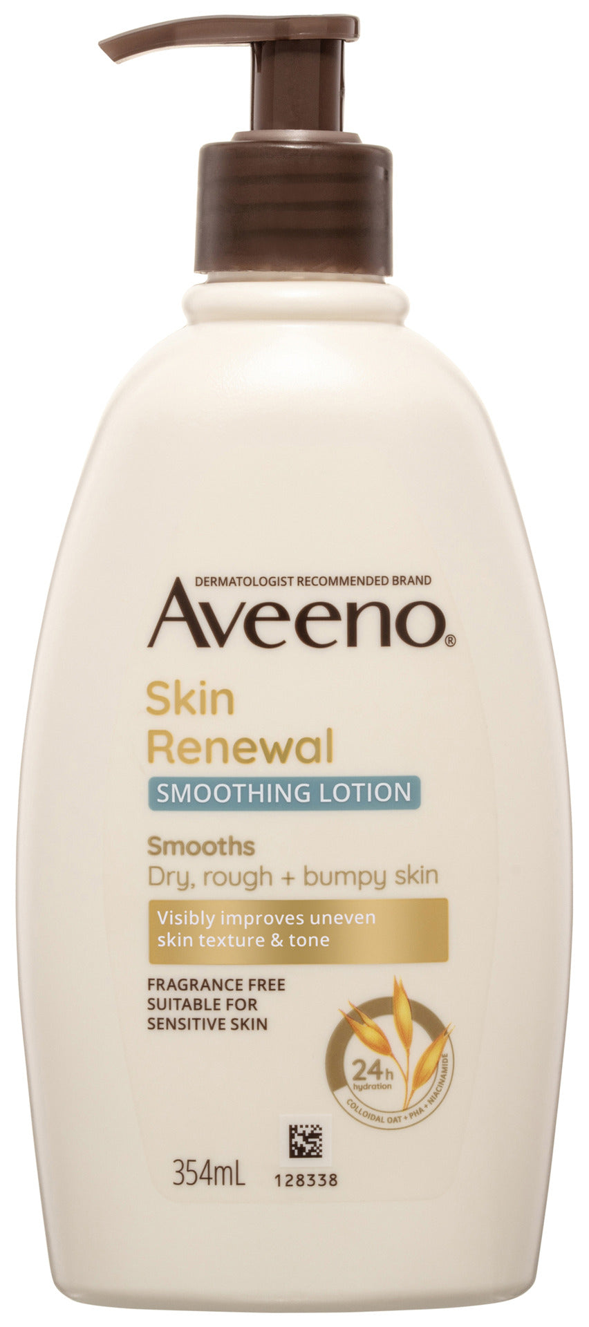 Aveeno Skin Renewal Smoothing Fragrance Free Body Lotion 24-Hour Hydration Dry Rough Bumpy