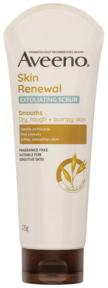Aveeno Skin Renewal Exfoliating Body Scrub Cleanse & Resurface Dry Rough Bumpy Texture Sensitive