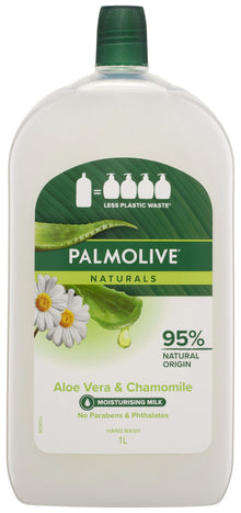 Palmolive Naturals Liquid Hand Wash, Aloe Vera & Chamomile, 1L Refill