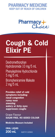 Pharmacy Choice - Cough Cold Elixir PE 200mL
