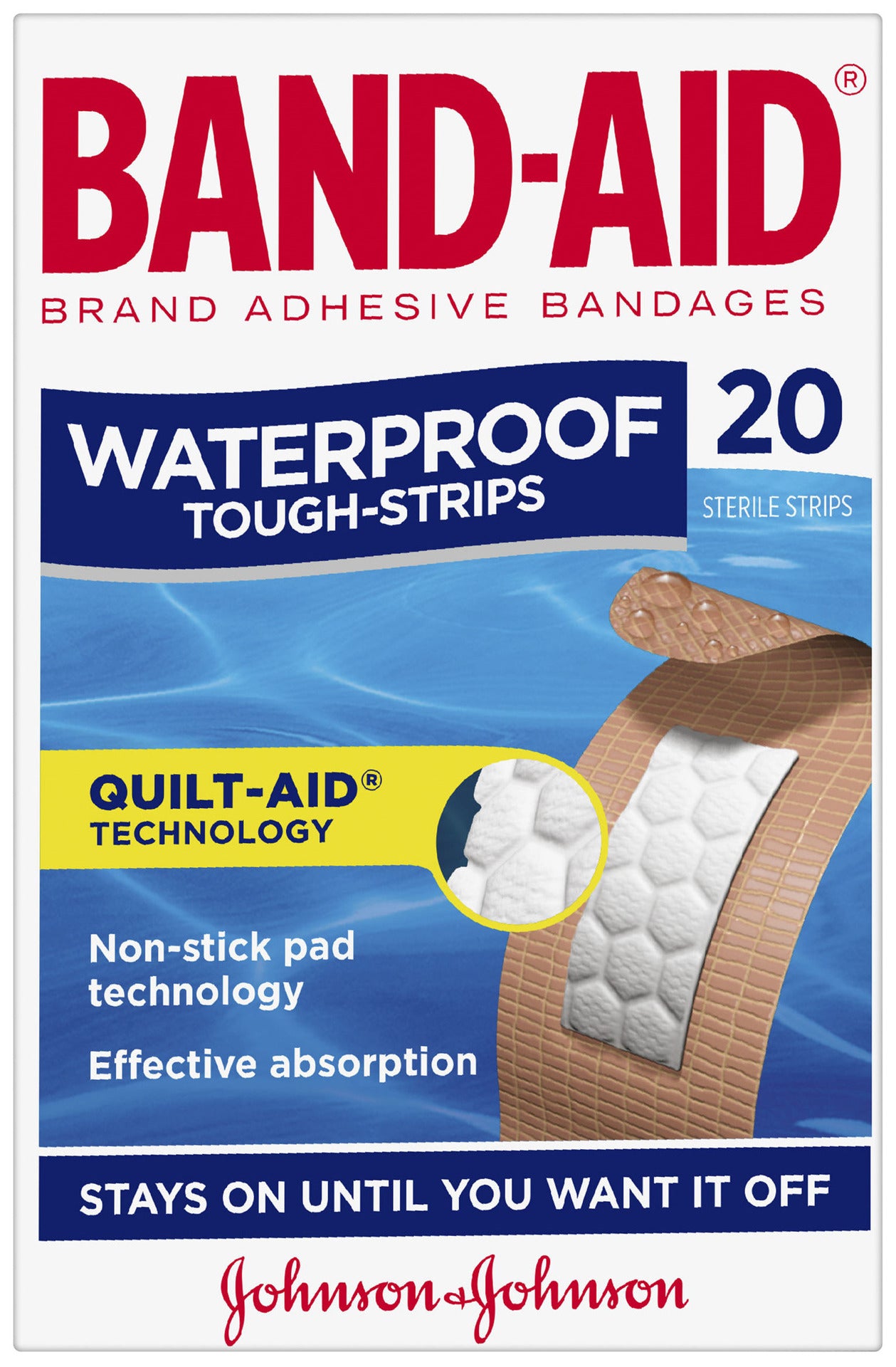 Band-Aid Waterproof Tough Strips 20 Pack