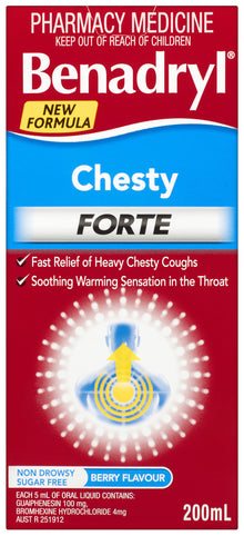 Benadryl Chesty Forte Cough Liquid Berry Flavour 200mL