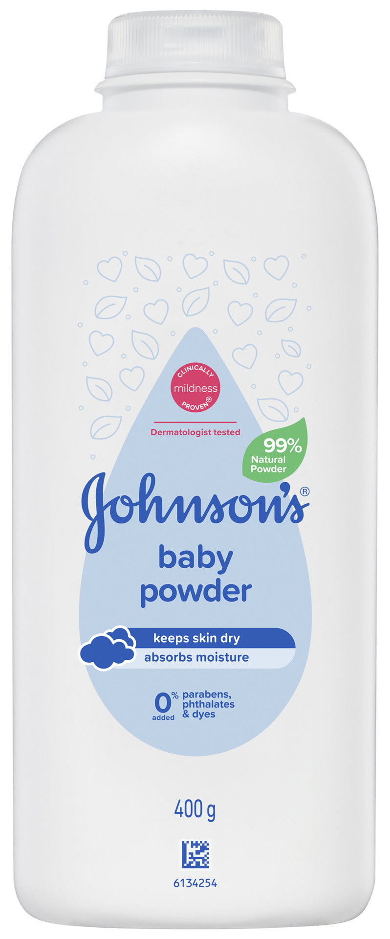 Johnson’s Baby Pure Cornstarch Moisture Absorbing Baby Powder 400g