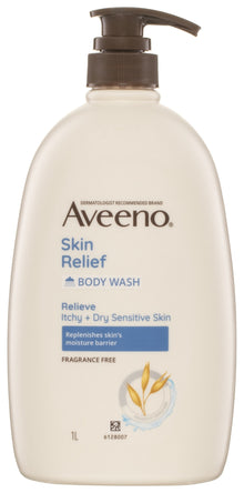 Aveeno Skin Relief Gentle Fragrance Free Body Wash Relieve Extra Dry Itchy Sensitive Skin