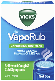 Vicks Vaporub Ointment Decongestant Chest Rub 50g