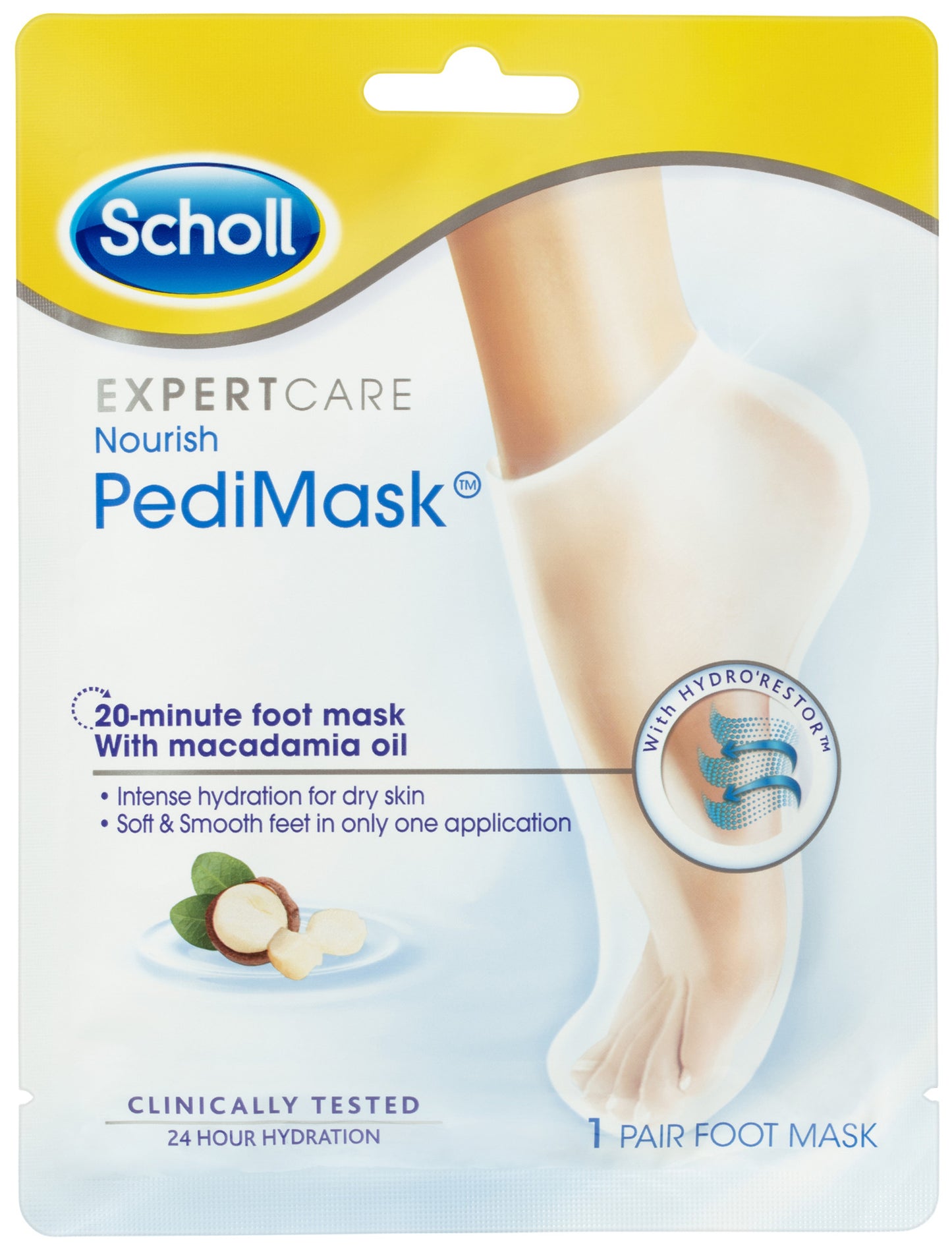 Dr.Scholl's Intensely Moisturising Dry Skin Foot Mask - Macadamia Oil