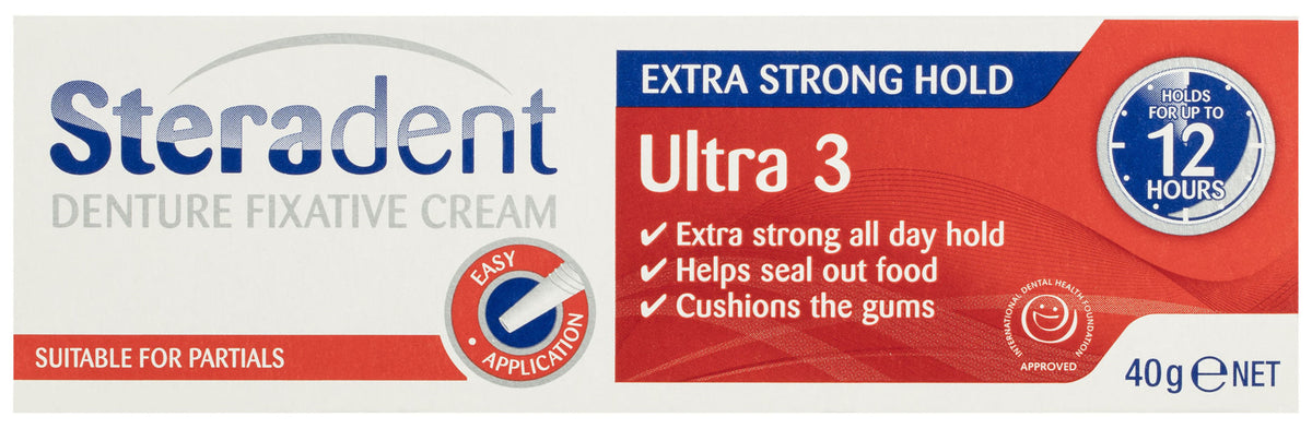 Steradent Ultra 3 Denture Fixative Cream 40g