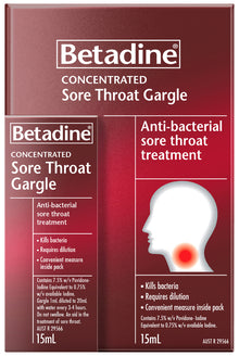 Betadine Sore Throat Gargle Concentrated 15mL