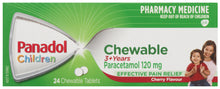 Panadol Children Chewable Tablets 3+ Years, Cherry Flavour, 24 Tablets