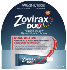 Zovirax Duo Cold Sore Treatment Cream Tube 2g
