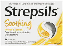 Strepsils Sore Throat Relief Honey & Lemon 16 Pack