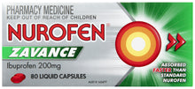 Nurofen Zavance Fast Pain Relief Liquid Capsules 200mg Ibuprofen 80 Value Pack