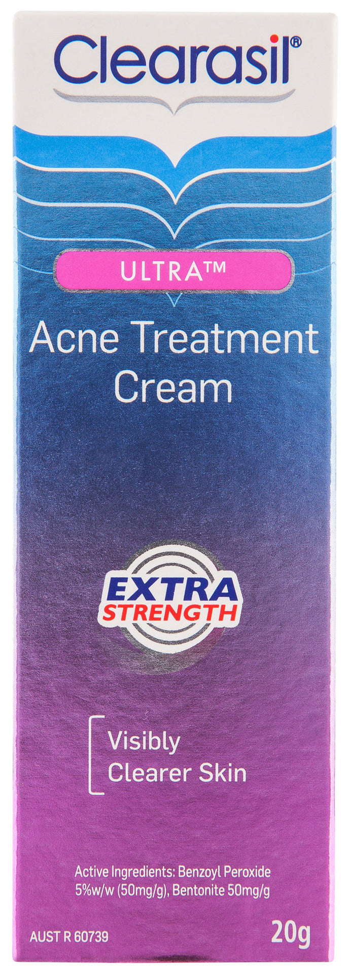 Clearasil Ultra Acne Treatment Extra Strength Face Cream Reduce Pimples 20g