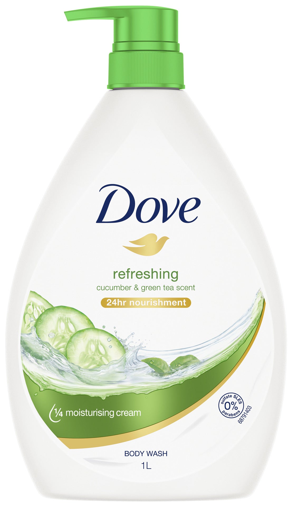 Dove Body Wash Gentle Cleansing for Soft Skin Fresh Care Shower Gel with 0% Sulfate SLES 1 L