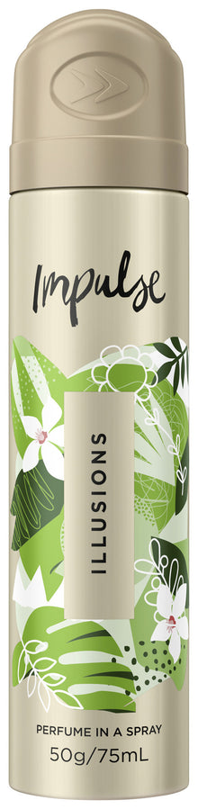 Impulse Body Spray Aerosol Deodorant Illusions 75mL