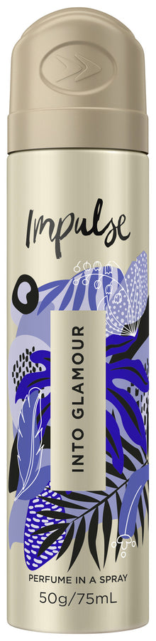 Impulse Body Spray Aerosol Deodorant Into Glamour 75mL