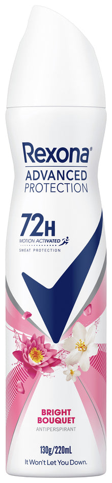 REXONA ANTIPERSPIRANT AEROSOL WOMEN ADVANCED BRIGHT BOUQUET 220 ML