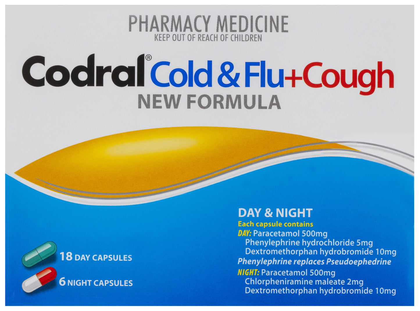 Codral Day & Night + Dry Cough Cold & Flu Capsules 24 Pack