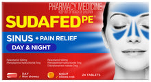 Sudafed PE Sinus + Pain Relief Day & Night Tablets 24 Pack