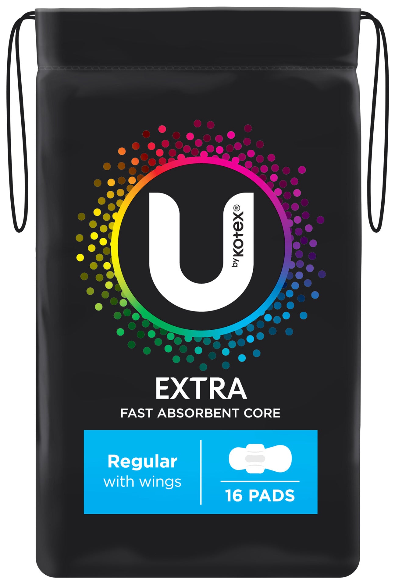 U by Kotex Extra Pads Regular with Wings 16 Pack