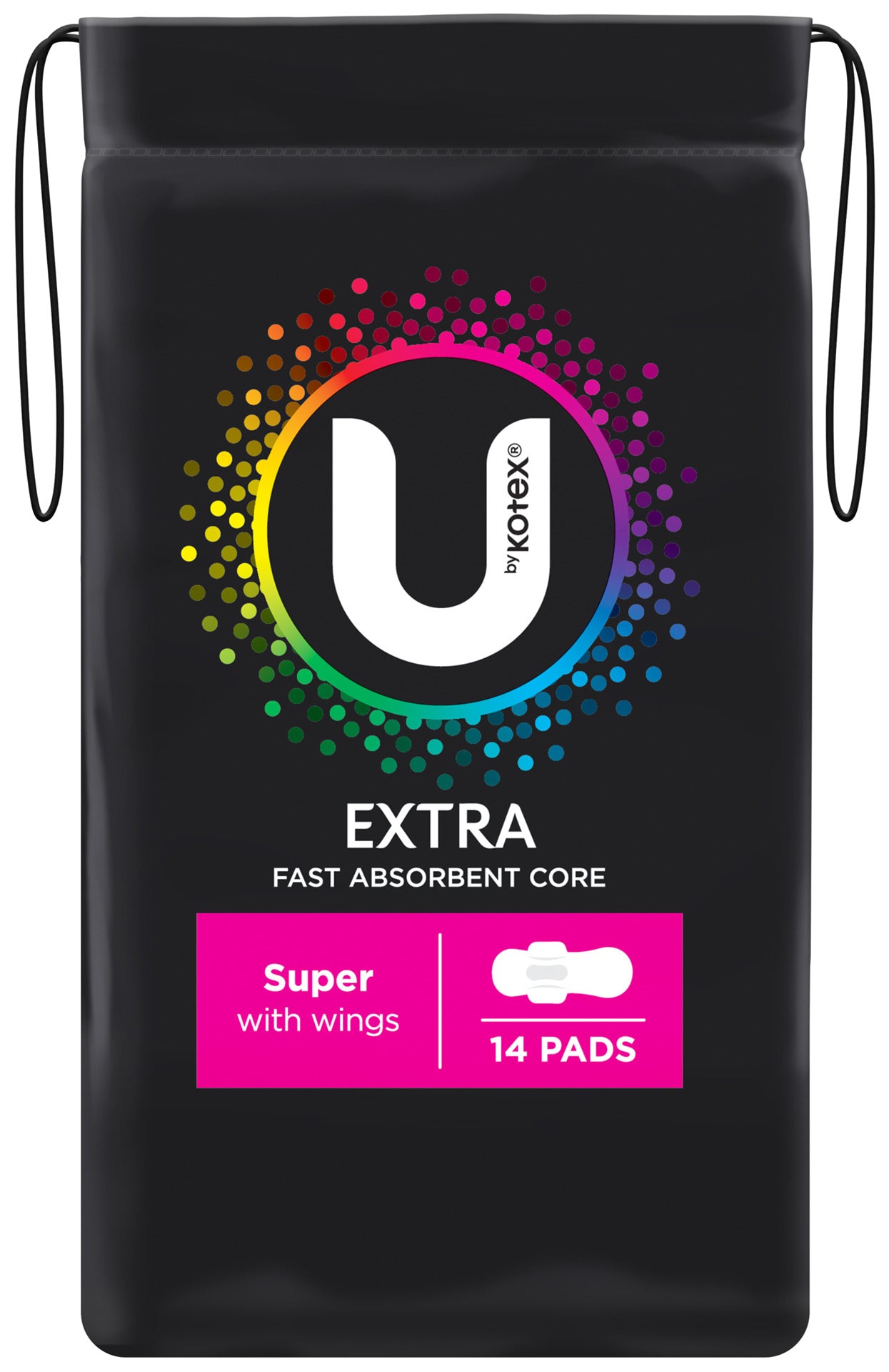 U by Kotex Extra Pads Super with Wings 14 Pack