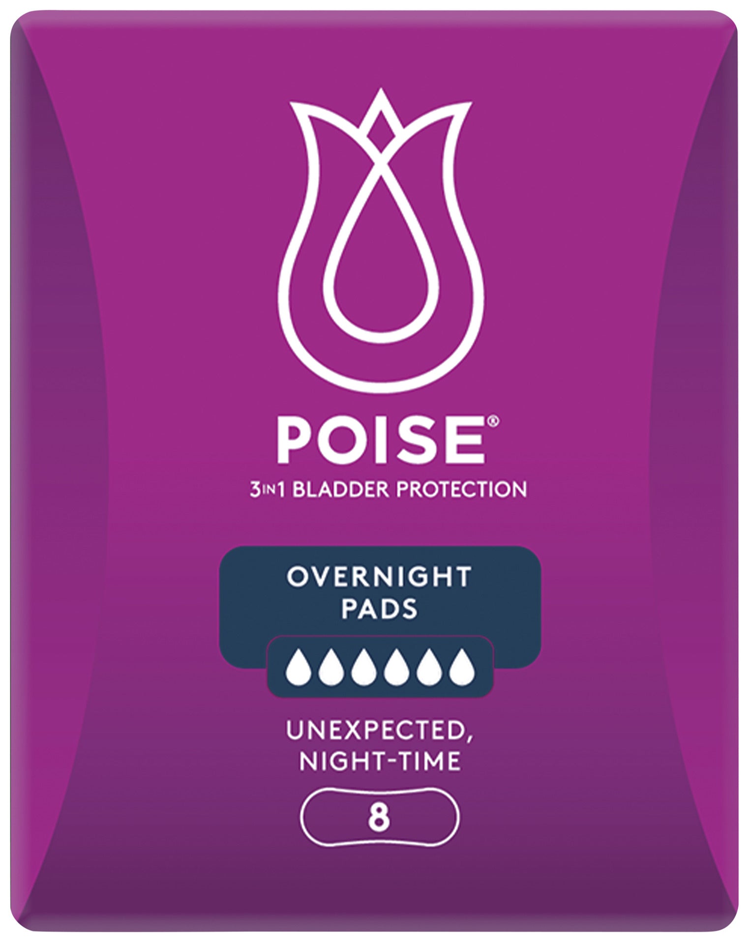 Poise Pads For Bladder Leaks Overnight 8 Pack