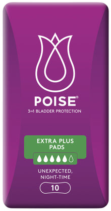 Poise Pads For Bladder Leaks Extra Plus 10 Pack