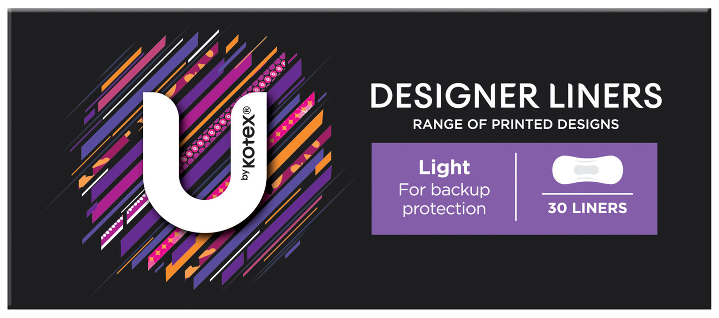 U by Kotex Designer Series Liners 30 Pack