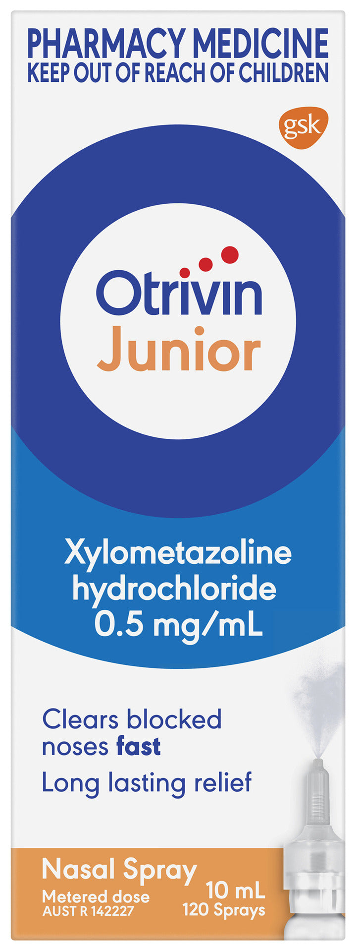 Otrivin Junior Nasal Spray, for Blocked Nose 10mL