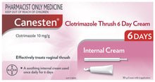 Canesten 6 Day Thrush Treatment Internal Soothing Cream 35g