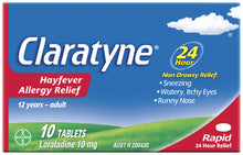 Claratyne Hayfever Allergy Relief Antihistamine Tablets 10 pack