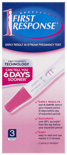 First Response Instream Pregnancy Test 3 Pack