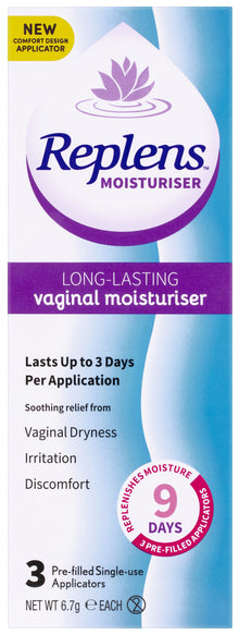 Replens Long Lasting Vaginal Moisturiser 3 Pack