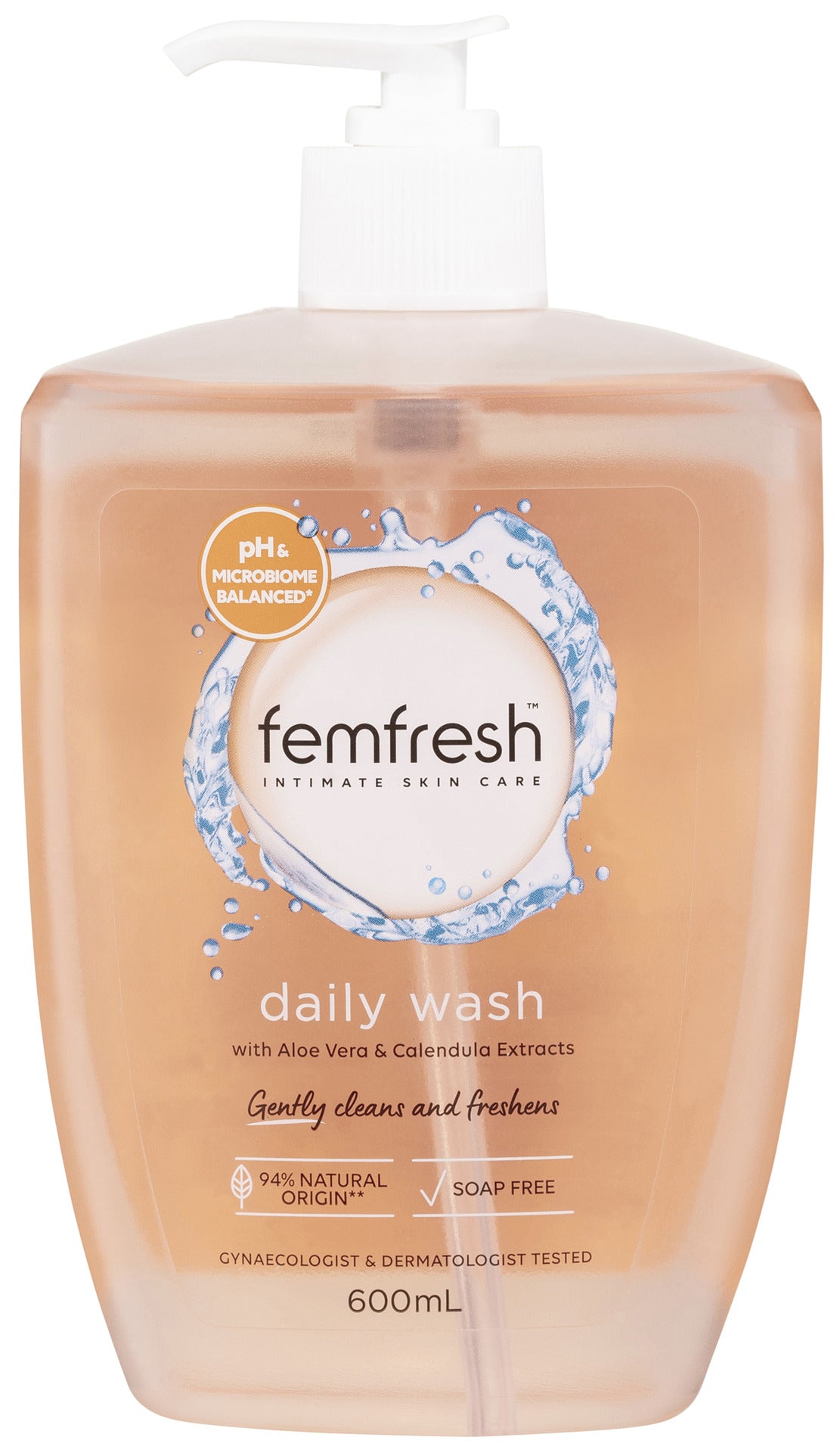 femfresh Daily Soap-free Intimate Wash with Aloe Vera & Calendula Extracts 600mL