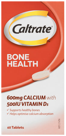 Caltrate 600 mg with 500IU Vitamin D 60 Tablets