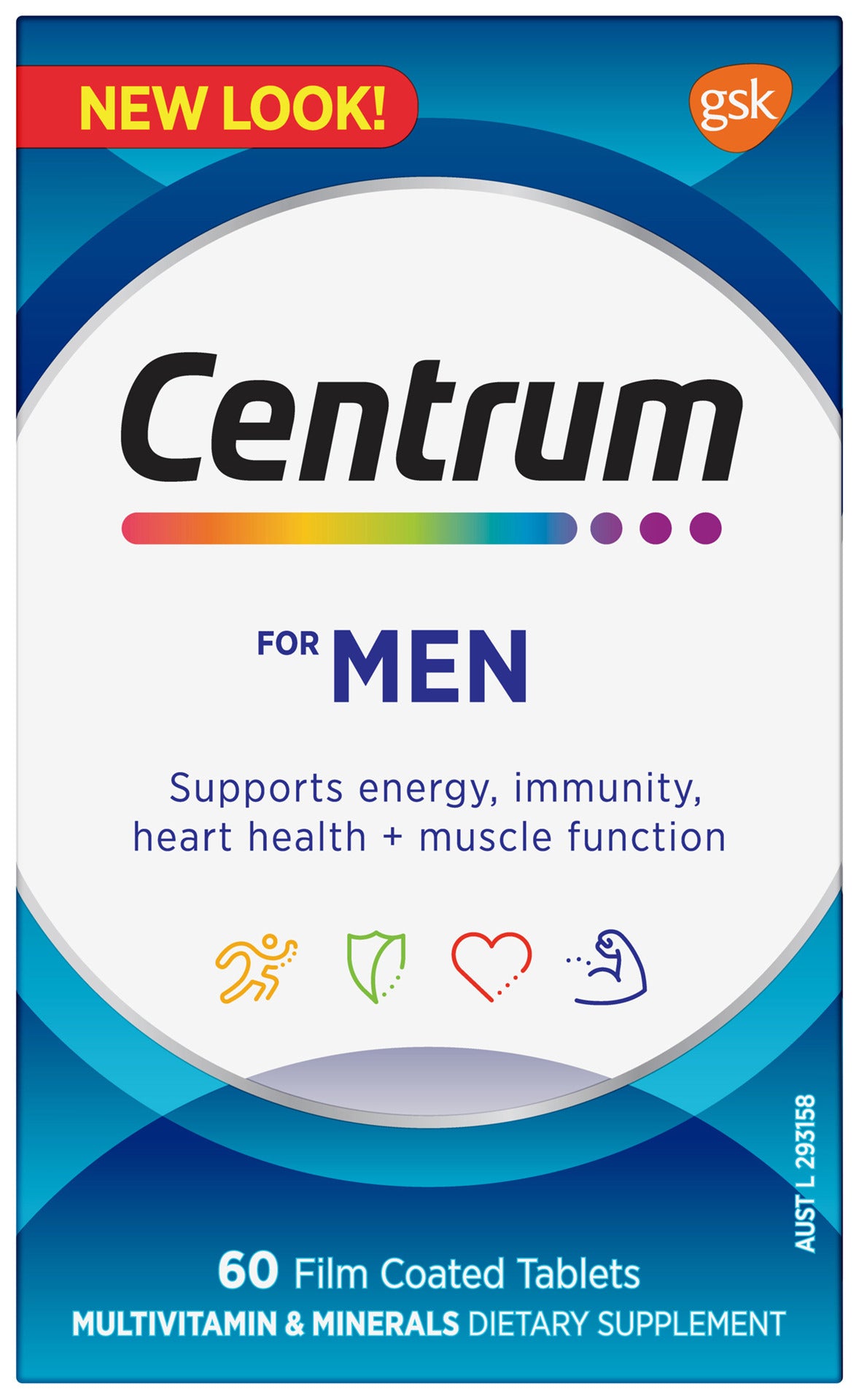 Centrum For Men 60 Film Coated Tablets