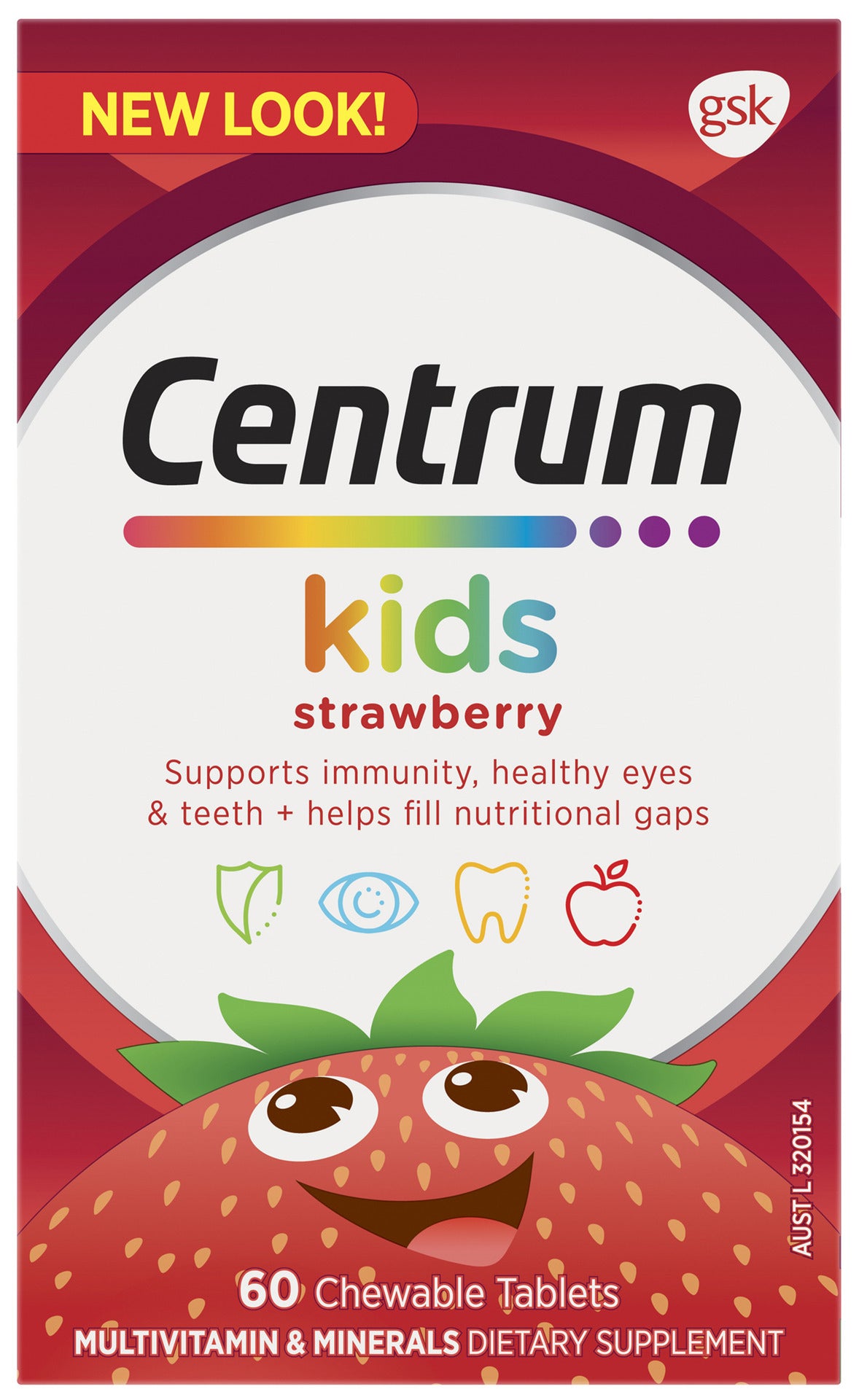 Centrum Kids Strawberry 60 Chewable Tablets