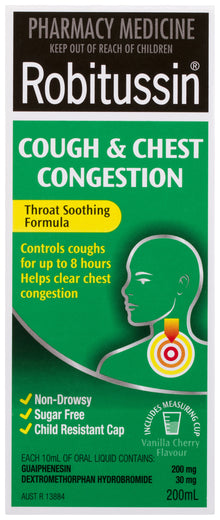 Robitussin Cough & Chest Congestion Cough Liquid 200mL