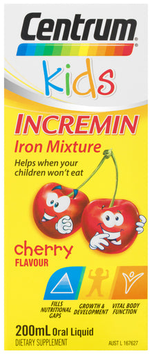 Centrum Kids Incremin Iron Mixture Oral Liquid Cherry 200mL