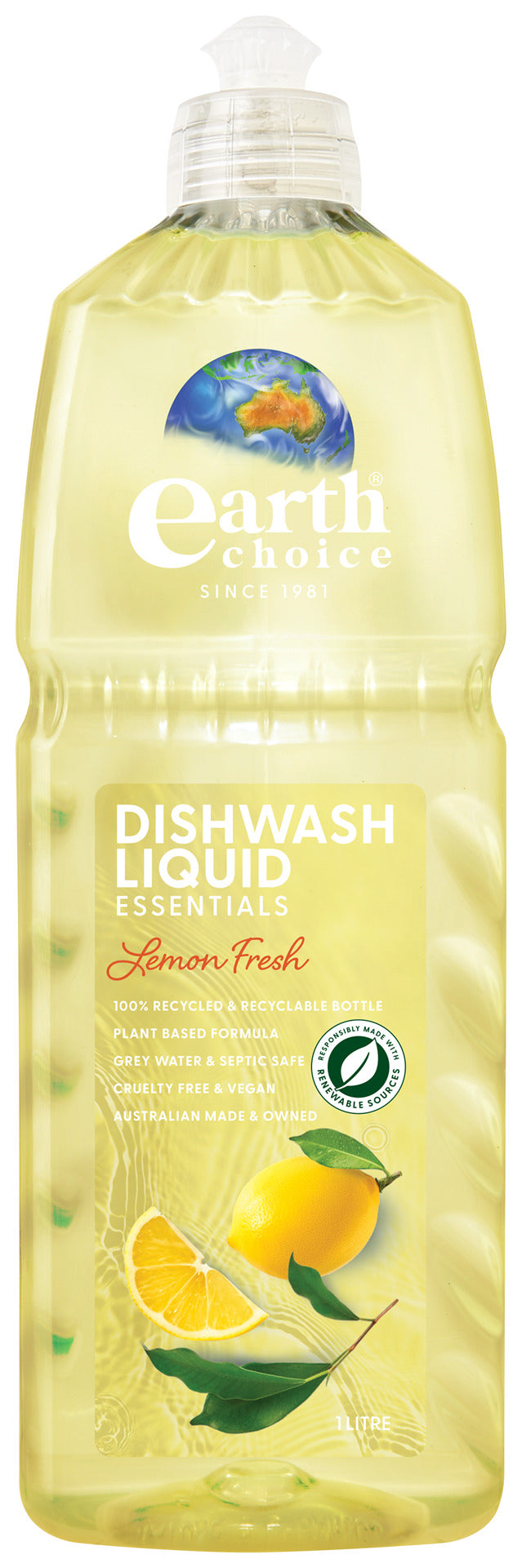 Earth Choice Dishwashing Liquid Lemon Fresh 1L