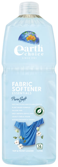 Earth Choice Fabric Softener Conditioner Top & Front Loader Pure Soft 1L