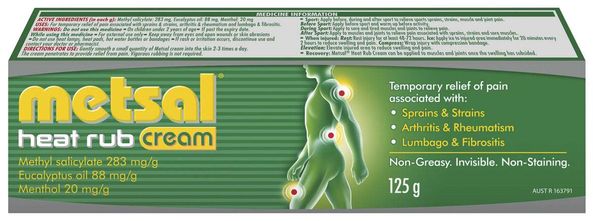 Metsal Heat Rub Cream 125g