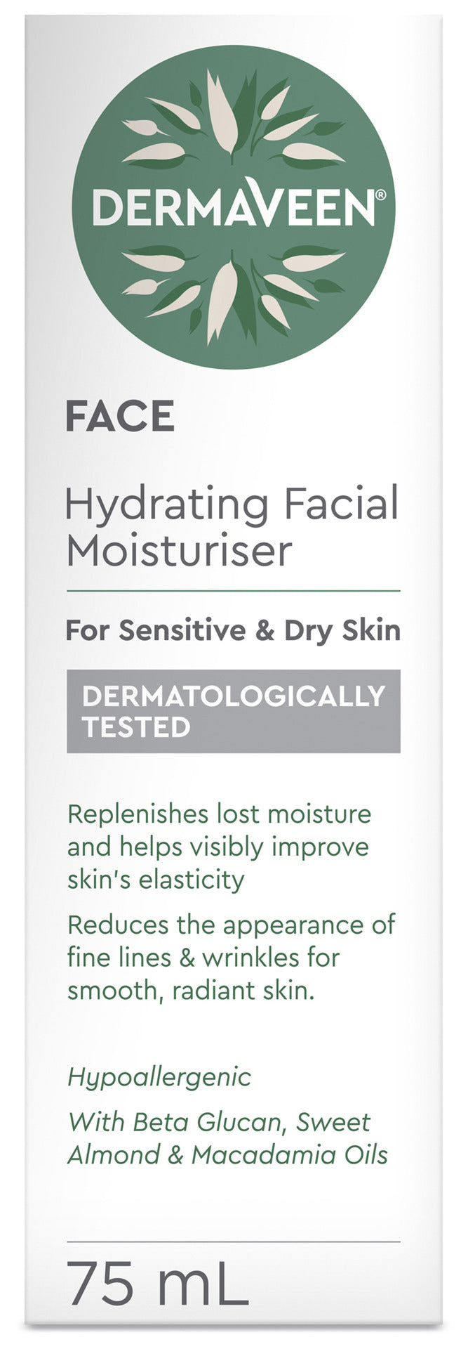 DermaVeen Hydrating Facial Moisturiser 75mL