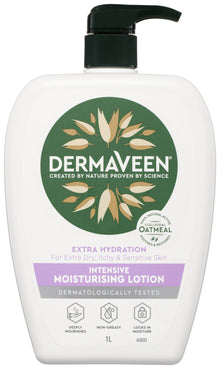 DermaVeen Extra Hydration Intensive Moisturising Lotion for Extra Dry, Itchy & Sensitive Skin 1L