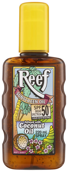 Reef SPF 50+ Sunscreen Coconut Oil Spray 220mL