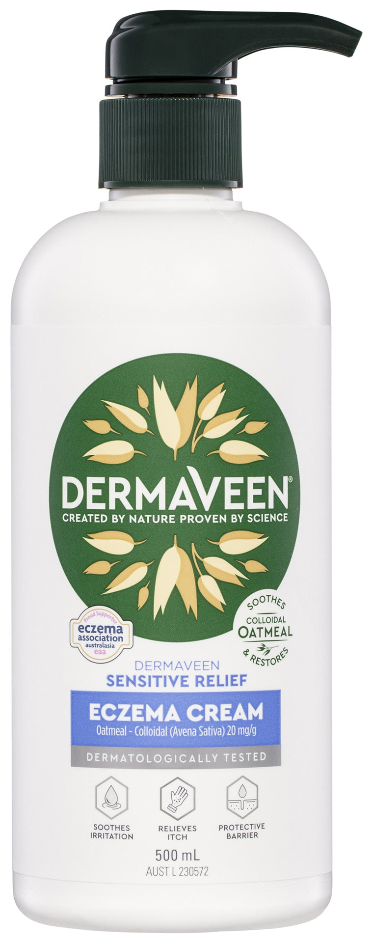 DermaVeen Sensitive Relief Eczema Cream 500mL