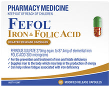 FEFOL IRON & FOLIC ACID CAPSULES 60s