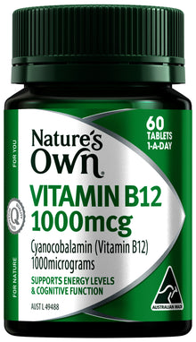 Nature's Own Vitamin B12 1000mcg 60 Tablets